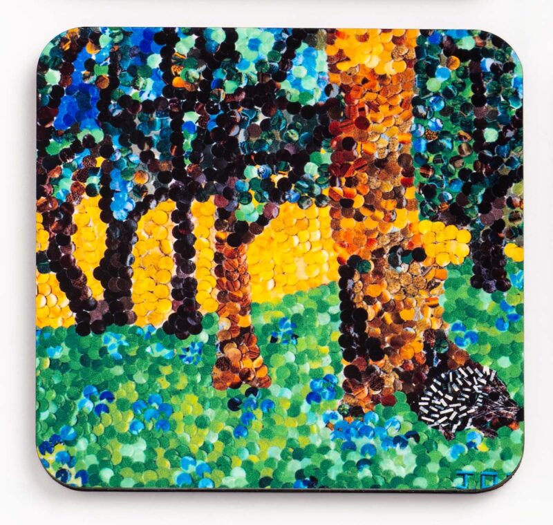 Hedgehog Triptych (3) Set of 4 Coasters - Image 2